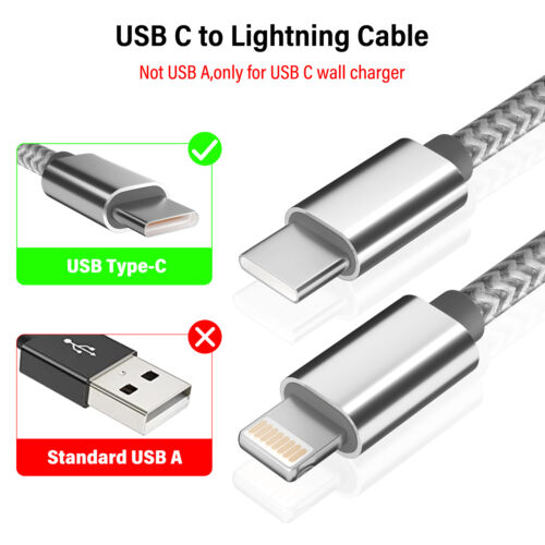 3 Pack 3FT OEM Original Fast Charger Cable Cord For iPhone X 11 12 13 14 Pro MAX - Picture 3 of 8