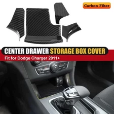 4pc Center Consoles Gear Shift Storage Panel Trim Cover for Dodge Charger 2011+ 