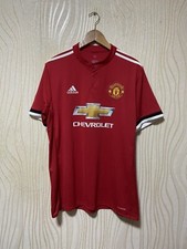 MANCHESTER UNITED 2017 2018 HOME SHIRT JERSEY ADIDAS BS1214 sz L #22 MKHITARYAN