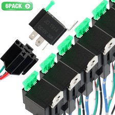 6 Pack Automotive 30A Set Relays 12V Fuse Electrical Harness 5Pin Switch SPST