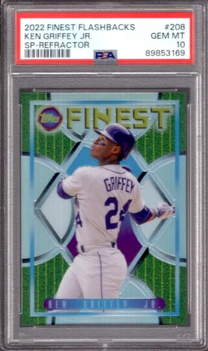 KEN GRIFFEY JR. 2022 Topps Finest Flashbacks #208 PSA 10 Gem Mint Refractor SP