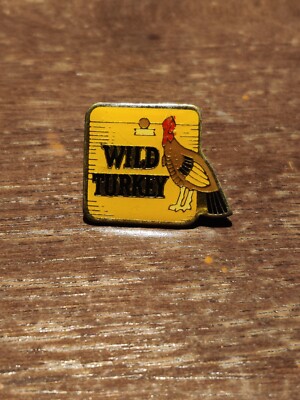 Vintage Wild Turkey Bourbon Enameled Pin Advertising Collectible no back