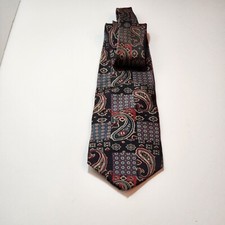 Etienne Aigner Tie All Silk Made In Costa Rica Multi Color Paisley
