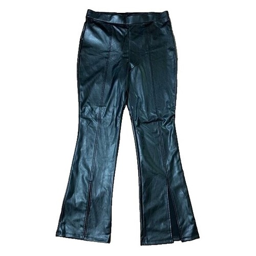 Vintage Azzure Brown 100% Flare Leather Pants Y2K Unisex 13/14
