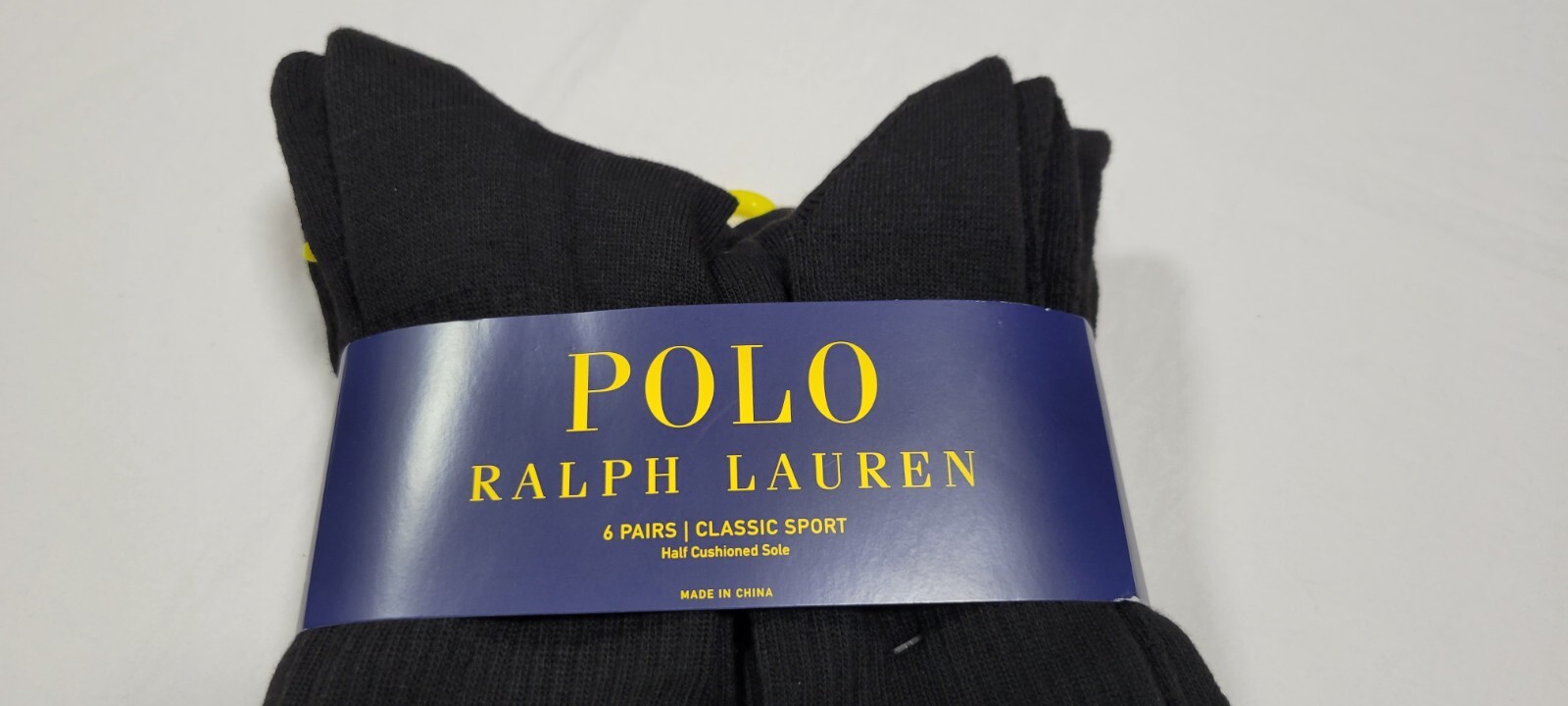Polo Mens Ralph Lauren - 6 Pair Crew Socks Classic Sport Cushioned  Sz 6-12.5 thumbnail 2