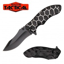 Black Razor Tactical Assisted Opening Liner Lock Folding Pocket Knife - NEW