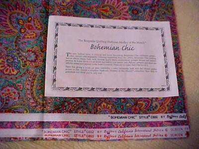 BOHEMIAN CHIC Keepsake Quilting Hoffman Medley of the Month