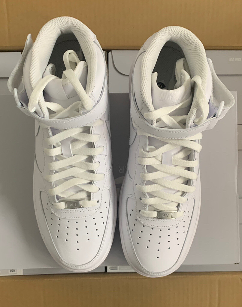 Nike Air Force 1 Mid '07 OG Shoes Triple White CW2289-111 Mens Size | eBay Nike Air Force 1 Mid '07 OG Shoes Triple White CW2289-111 Mens Size | eBay