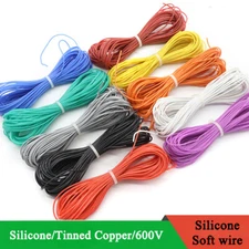 30AWG-8AWG UL Soft Silicone Cable 0.08mm Tinned Copper Electronic Wire 600V 200℃