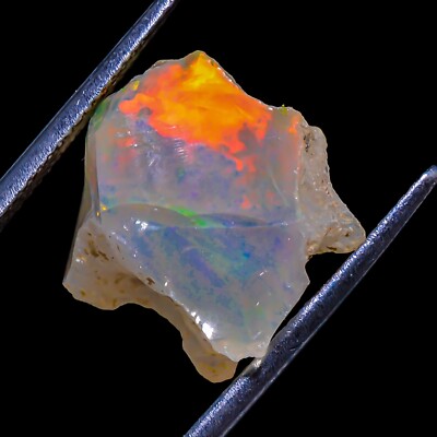 Echter Äthiopischer Opal Mehrfarbig Roh 9,00 Ct Roh 13x14x9 Mm Edelsteine R71-30