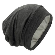 Silky Satin Bonnet Sleep Cap Hair Wrap Cover Slouchy Beanie for Men Women
