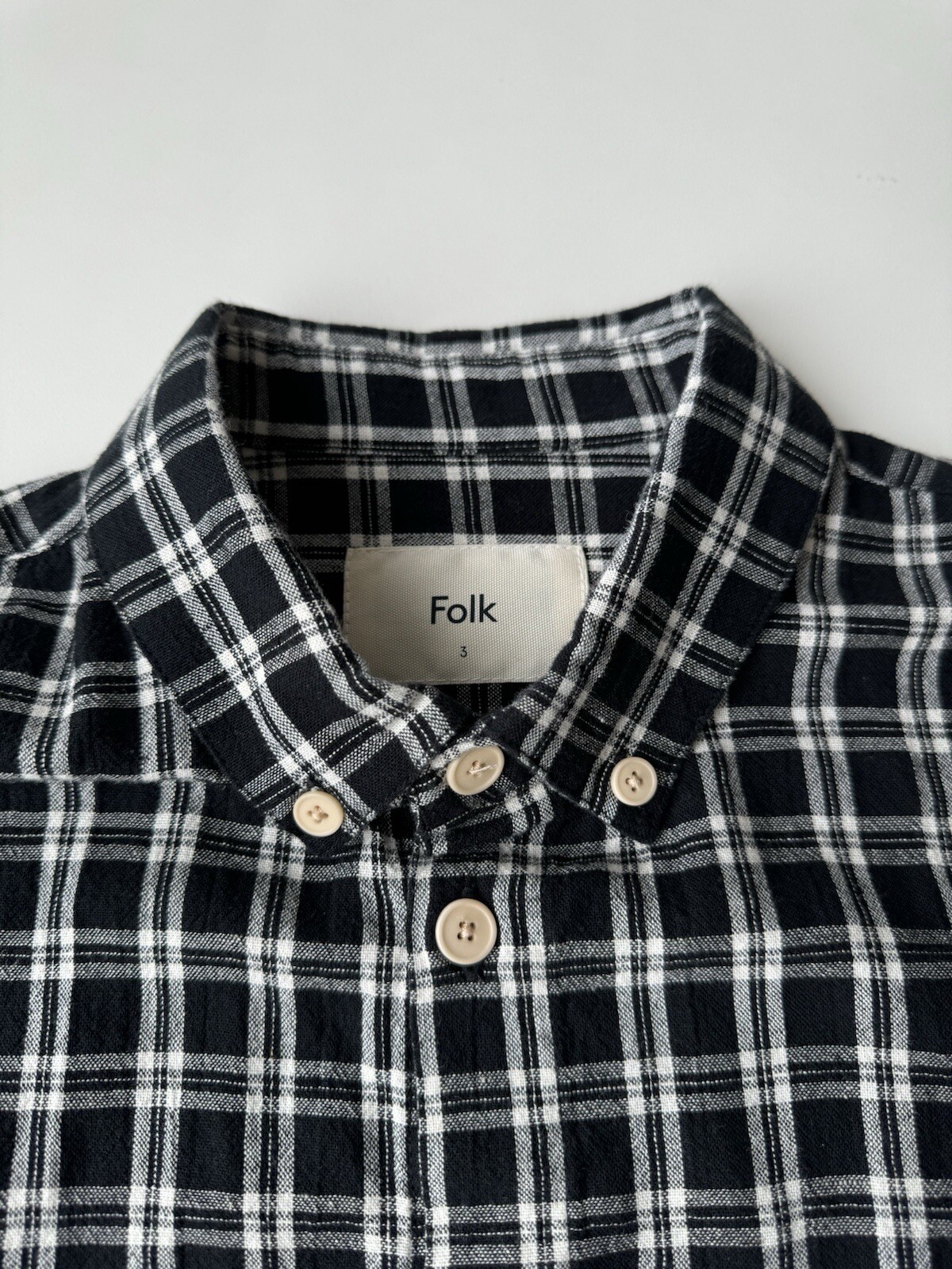 Folk Clothing UK Button-Down Collar Checked Cotto… - image 3