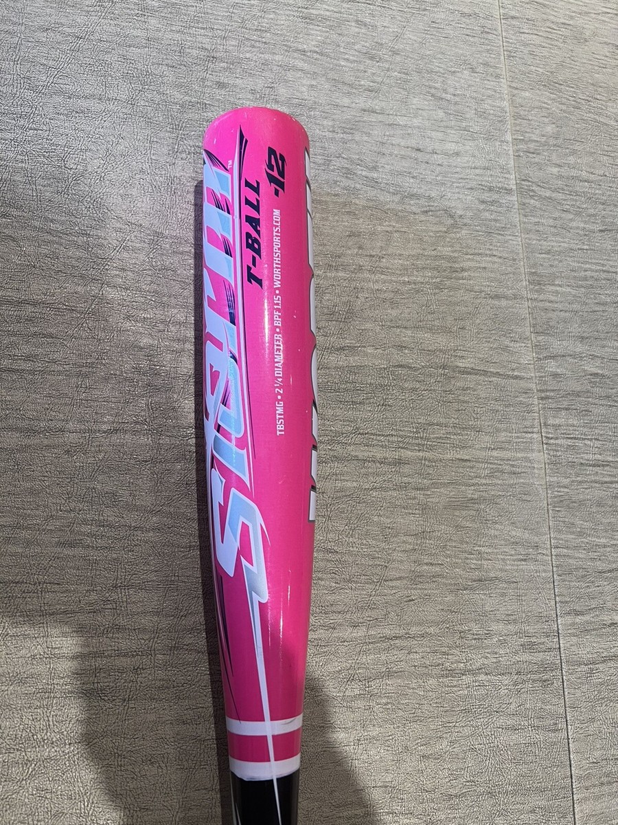 Worth Storm Pink Girls T-Ball Bat TBSTMG ERBL58 -12 2.25 Worth Storm Pink Girls T-Ball Bat TBSTMG ERBL58 -12 2.25