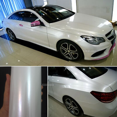 Stretchable Metallic Car Pearl Glossy Glitter Chrome Vinyl Wrap Paint Sticker US
