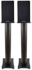 2 Rockville RockShelf 58D 360w Dark Wood 5.25" Bookshelf Speakers 36" Stands