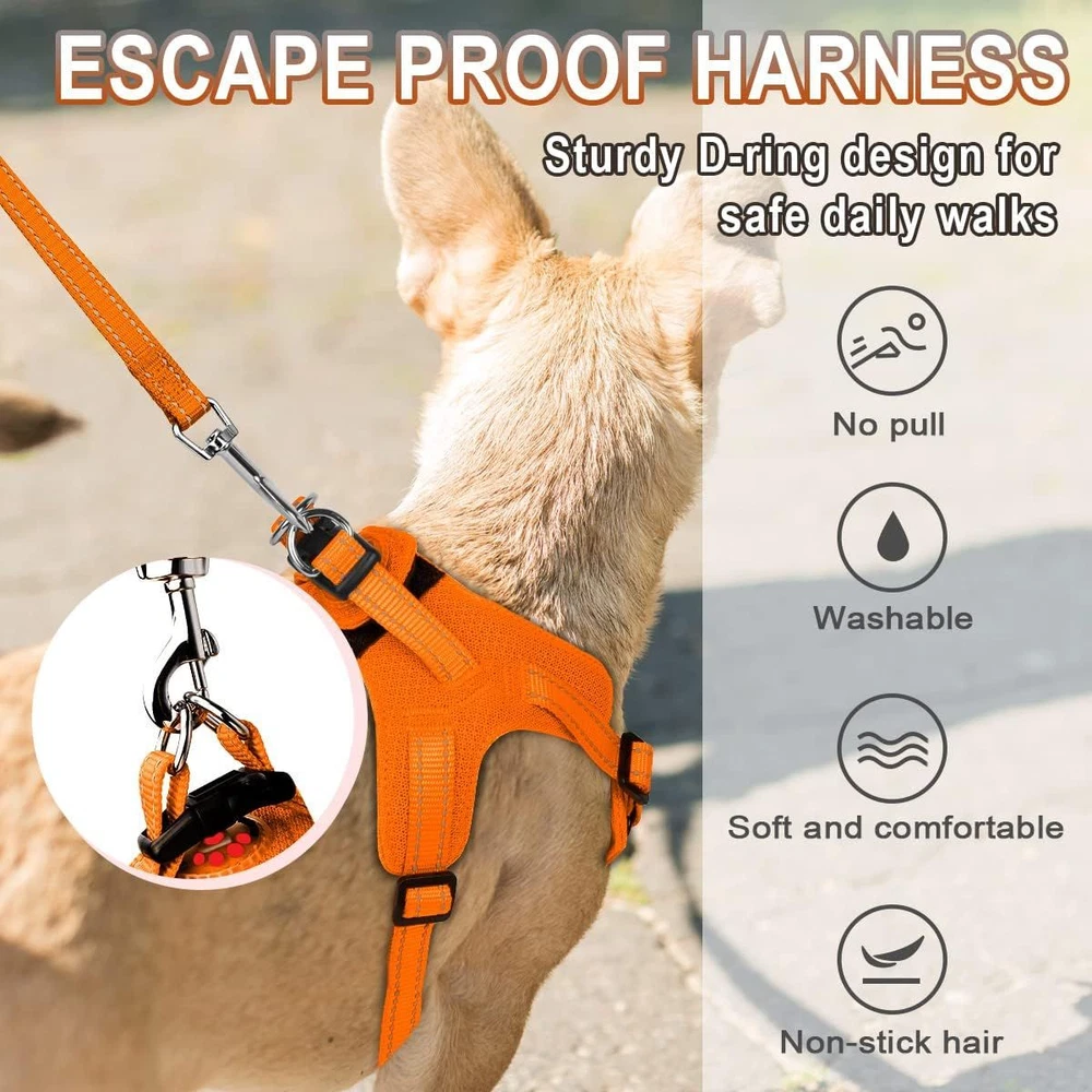 Dog Harness Step in Vest Harness, Reflective Adjustable Puppy No Pull...