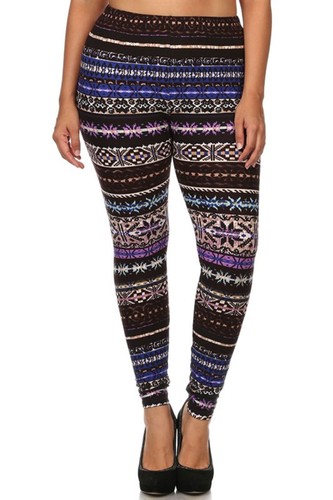 Womens Plus Size Graphic Print Pattern Buttery Soft Leggings - Picture 155 of 228