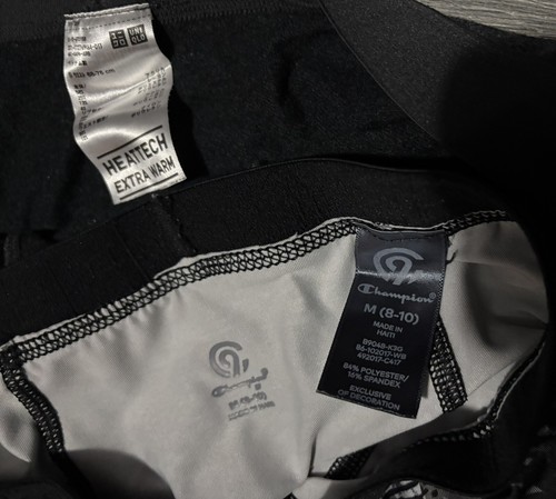 Lot 2-Champion C9 Duo Dry Core Compression Pants Boys Gray/Black (8/10) Medium - Picture 2 of 2