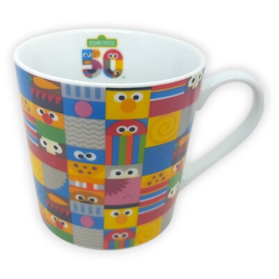Sesamstraße Tasse 50 Jahre  Wie Wie Was Jubiläum Henkelbecher 350ml Porzellan