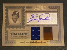 2005 Prime Cuts Timeline Material Combo Fergie Jenkins Auto Jersey Glove 5/5