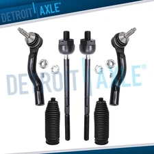 6pc Front Inner Outer Tie Rods w/ Boot for Ford Crown Victoria Town Car Marauder