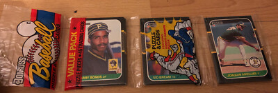 1987 Pack TWO Pirates: Barry Bonds (RC) Rookie & Sid Bream + Joaquin Andujar A s