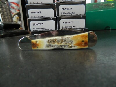CASE XX MODEL# 65327 6.5 BONE STAG HANDLE MINI COPPERLOCK 3.63