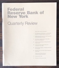 1994 Quarterly Review by Federal Reserve Bank of New York - Lot of 1