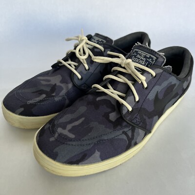 Nike Zoom Air Stefan Janoski Size Mens Blue Camo Skateboarding 2014 