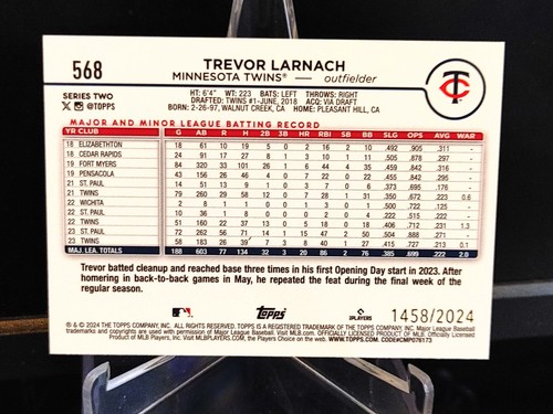Trevor Larnach 2024 Topps Gold #568 - /2024 - Gemelli del Minnesota - Foto 2 di 2