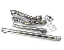 Edelstahl Downpipe Hosenrohr mit Flexrohr 2,5" Zoll Audi S4 B5 RS4 B5 V6 Biturbo