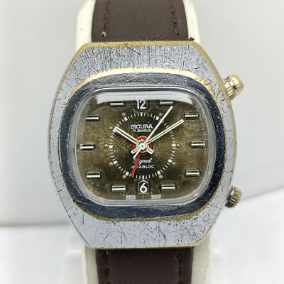 Sicura Signal Alarm Manual Winding 1243-21 Vintage Men's Watch | eBay