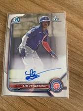 2022 Bowman Chrome 1st Yeison Santana Auto Chicago Cubs CPA-YS