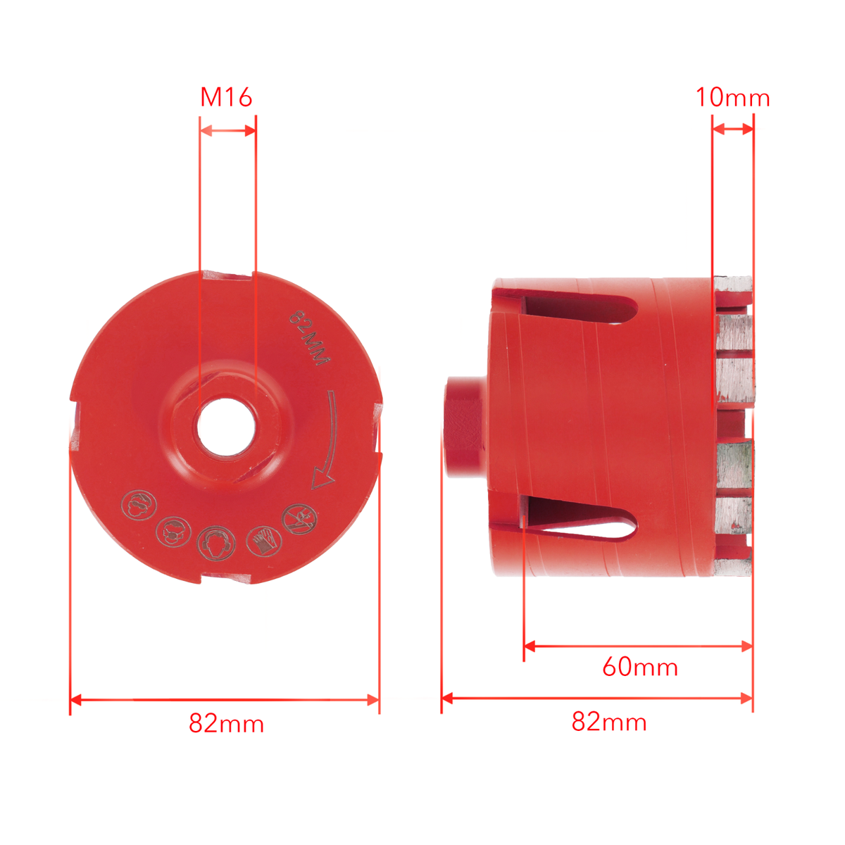 Dosensenker Für Beton Und Ziegel PRODIAMANT Diamant-Dosensenker 82mm X M16 – 7 Segmente, 60 Mm Nutzlänge, Für Beton & Mauerwerk SDS Max