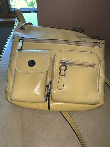 Giani Bernini Women's Nappa Leather Hobo Bag Yellow Size Regular