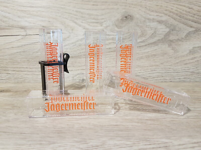 5x Jägermeister 2cl Tooter Shot Reagenzgläser mit Halterung für Tooter