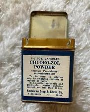 Rare Vintage Chloro-zol Powder Tin