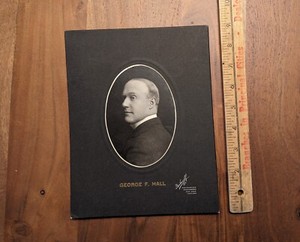 Early 1900s Cabinet Card Victorian Theater Actor GEORGE F. HALL Bushnell Foto SF