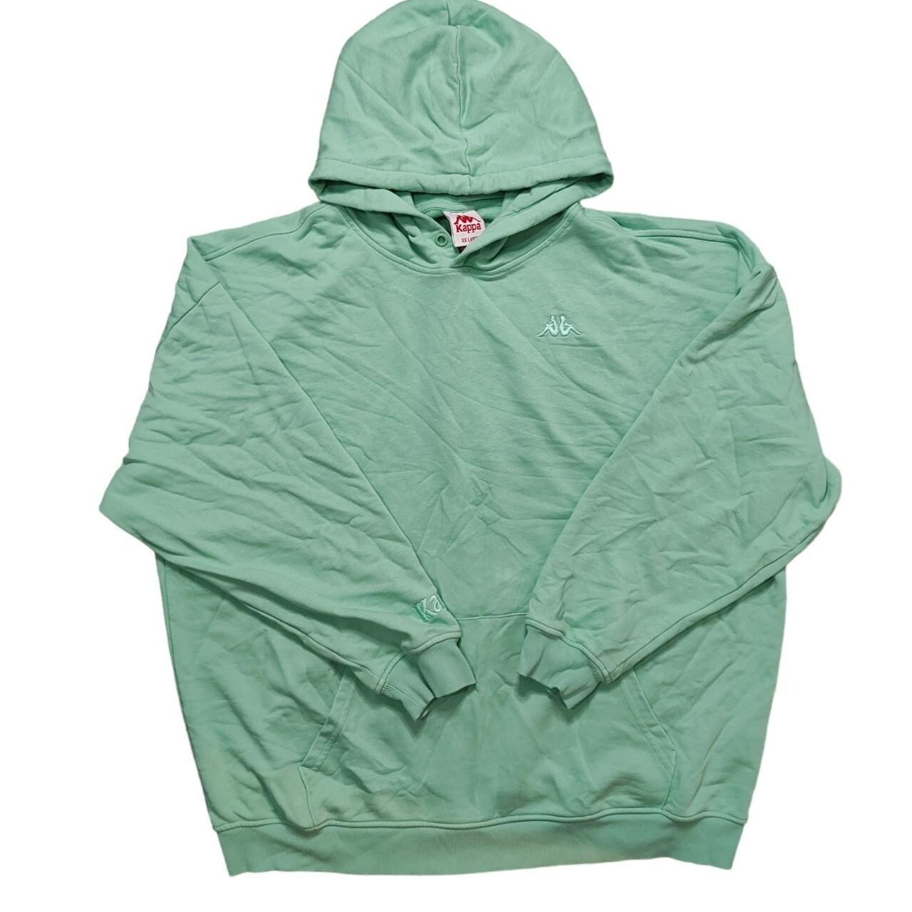 Kappa Apple Green Logo Hoodie Pullover Sweatshirt Cotton Men's