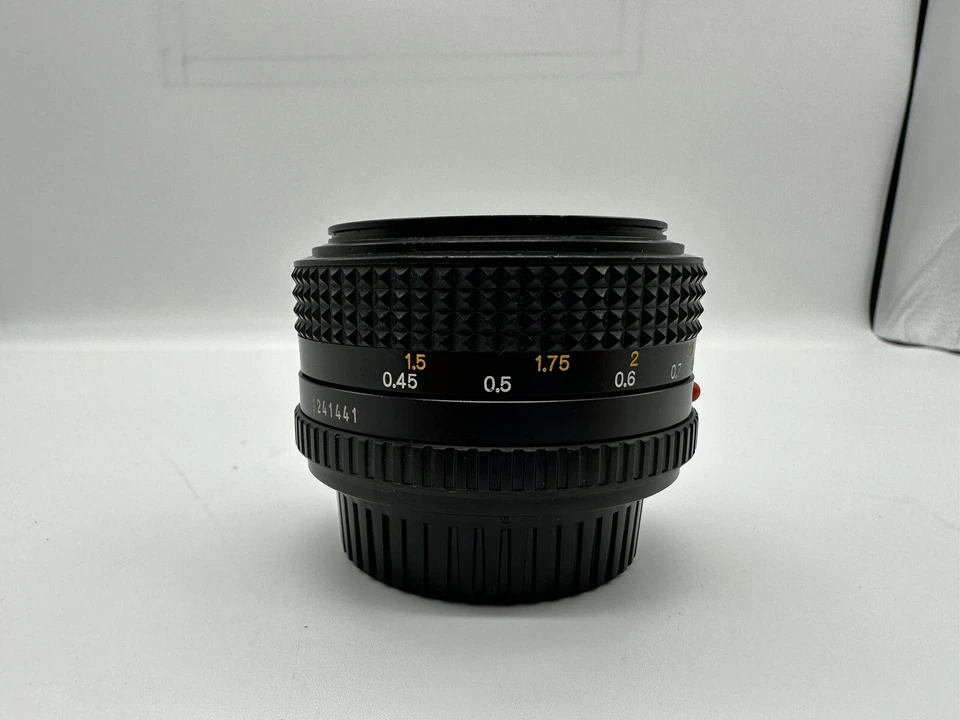 Minolta MD 50mm 1:2 Standard Prime Camera Lens Manual Focus SLR Film Lens Used - Image 2 of 4