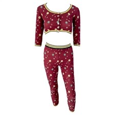 Jean Paul Gaultier c.1996 Vintage Dot Mesh Crop Top Leggings Pants 2 Piece Set