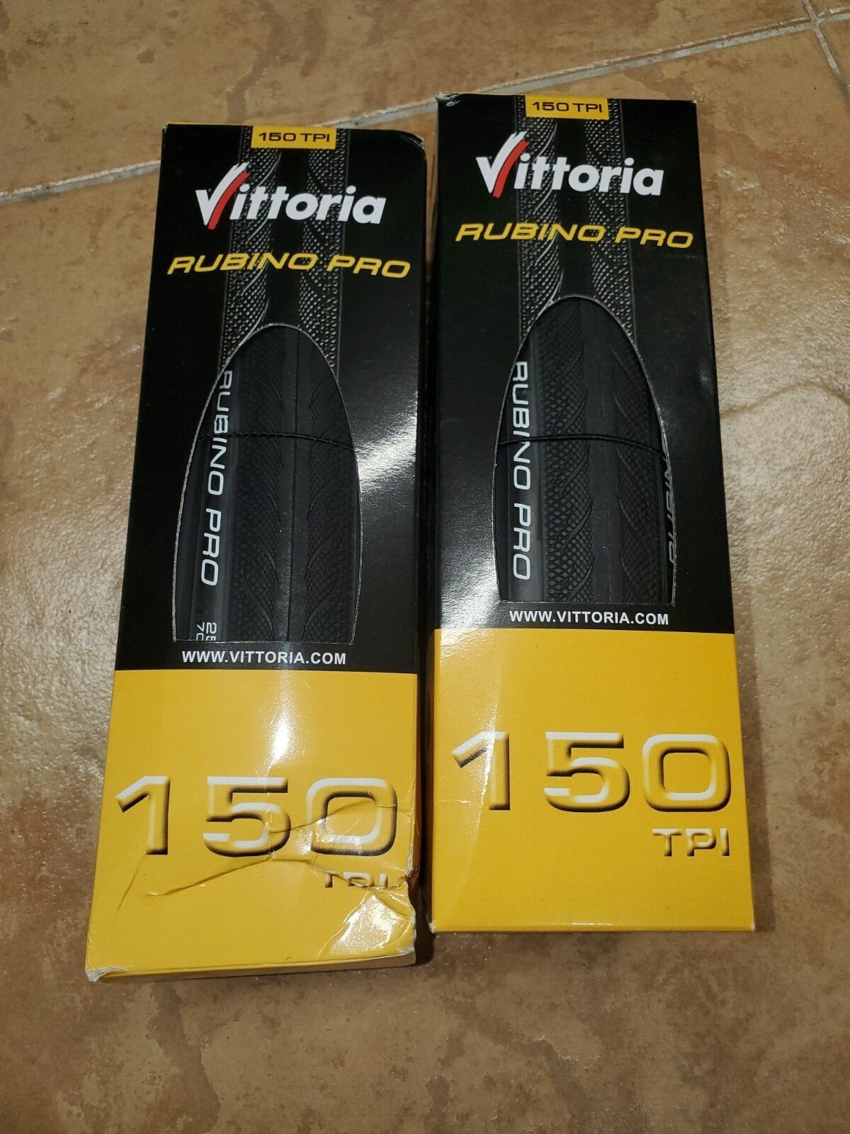 NEW PAIR Vittoria Rubino Pro Black 700x25 150 TPI cycling road bike tires