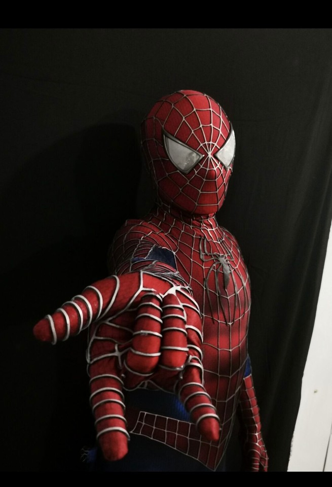 Original Toby Spiderman Costume Polyester 3D Stereo Coating Line Suit ...