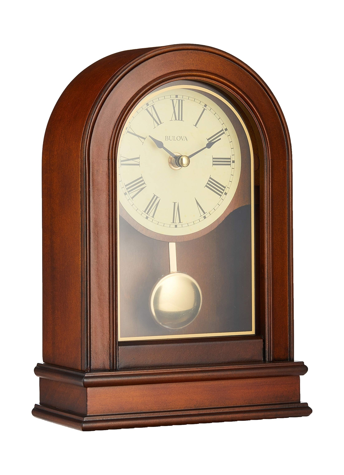 Bulova B7467 Hardwick Clock, Walnut Brown