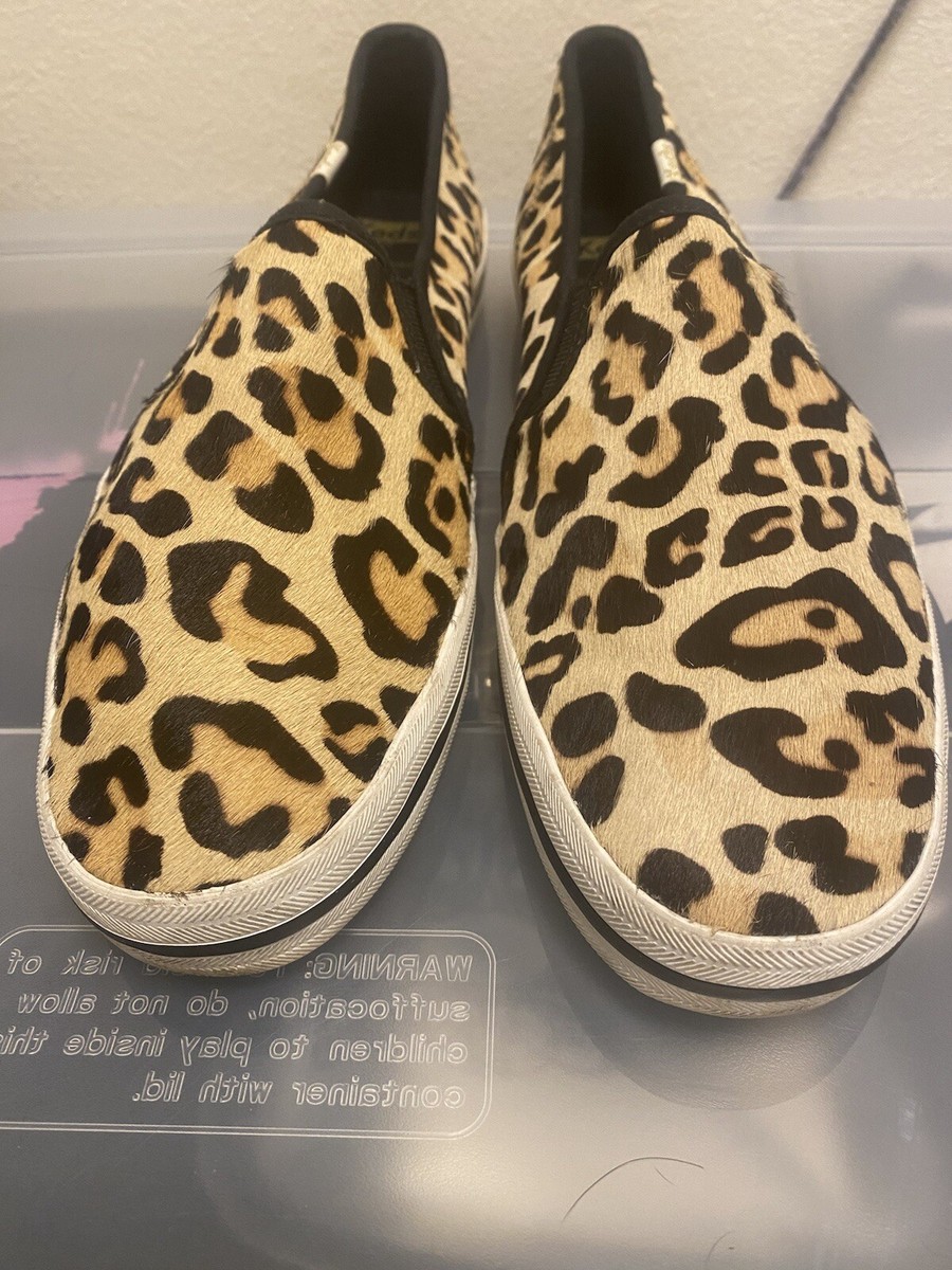 Kate Spade Keds Double Decker Leopard Print Slip On Sneaker Shoe Womens Sz  10