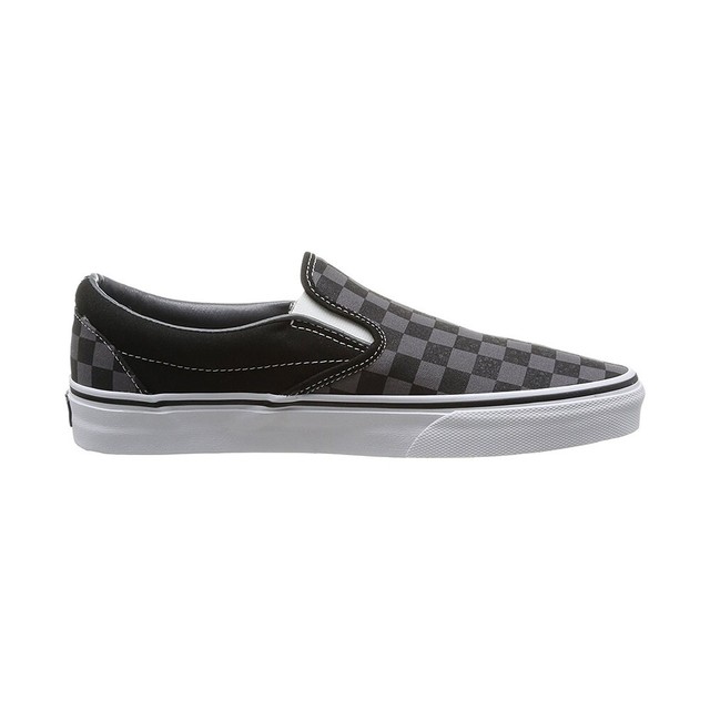 black and pewter slip on vans
