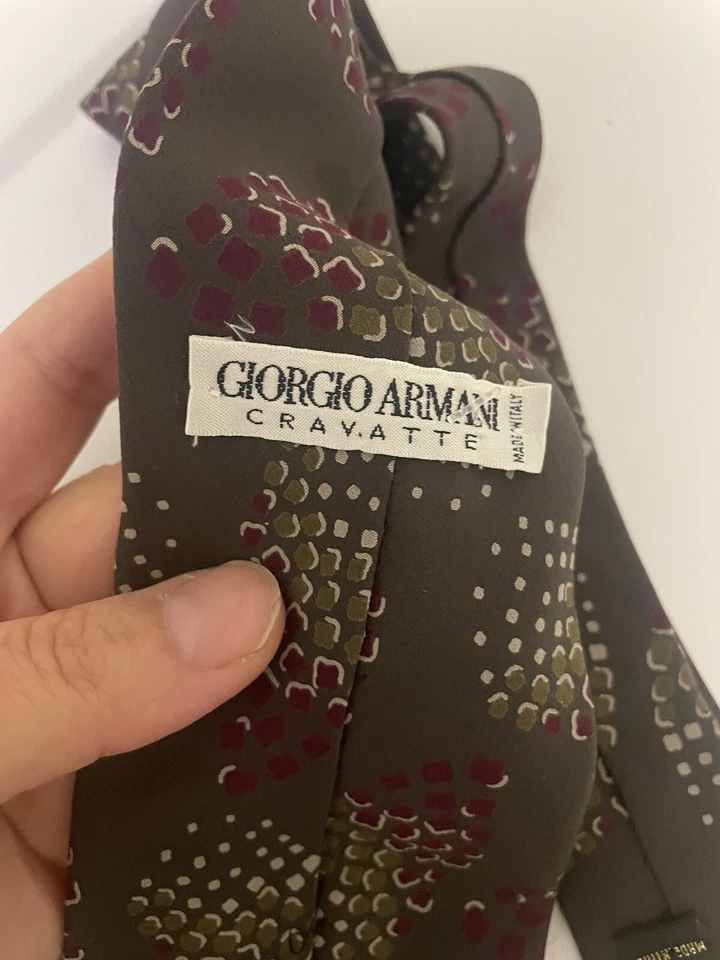 Giorgio Armani White Label  Silk Tie Italy - Image 2 of 2
