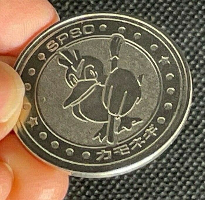 Farfetch'd Pokemon Metal Coin Medal Nintendo Silver Color From Japan Y-39