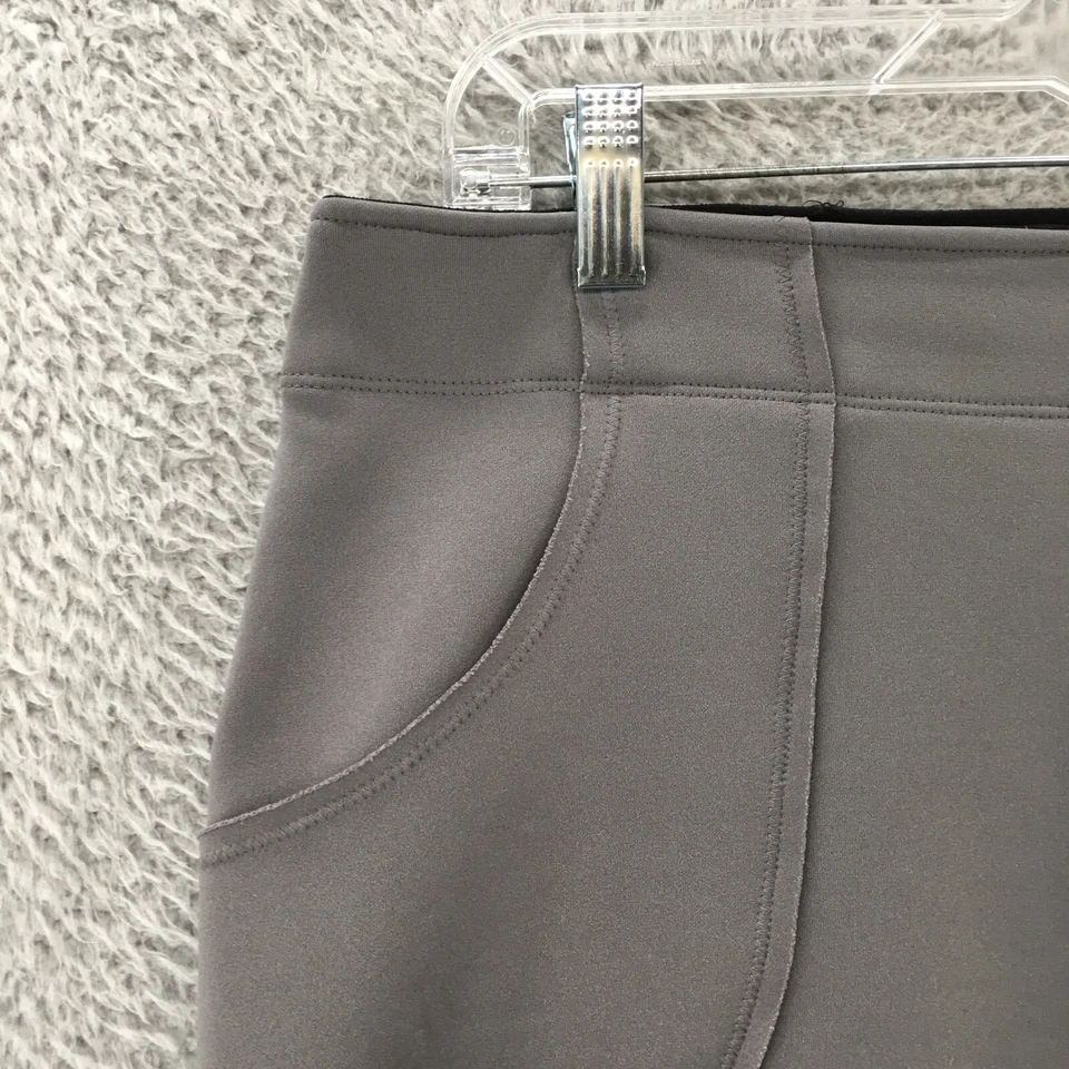 Athleta A-Line Mini Short Skirts Womens Large Grey Flat Front Side Pocket Casual - Image 2 of 4