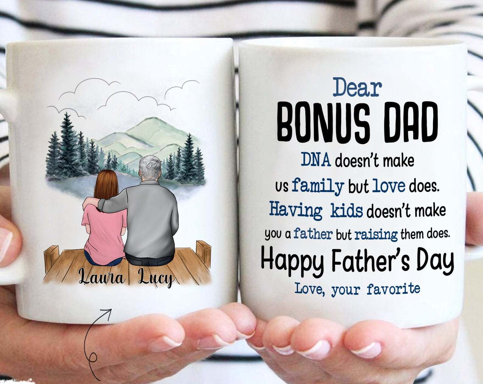 Dear Bonus Dad Mug Father's Day Mug Personalized Bonus Dad Mug Step Dad Mug